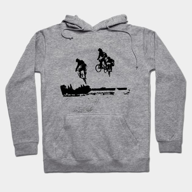 bmx racing Hoodie by rickylabellevie